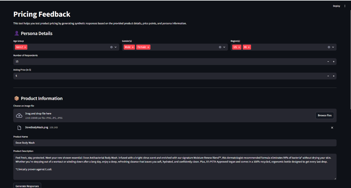 Pricing Feedback Example 1